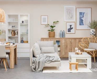 Subtelna i elegancka – strefa dzienna by Karolina