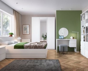 Białe meble do przytulnej sypialni