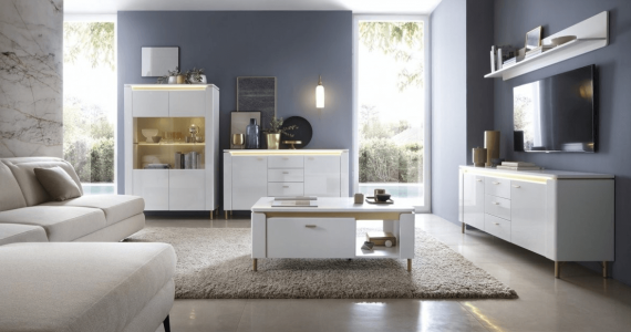 Meble glamour do salonu