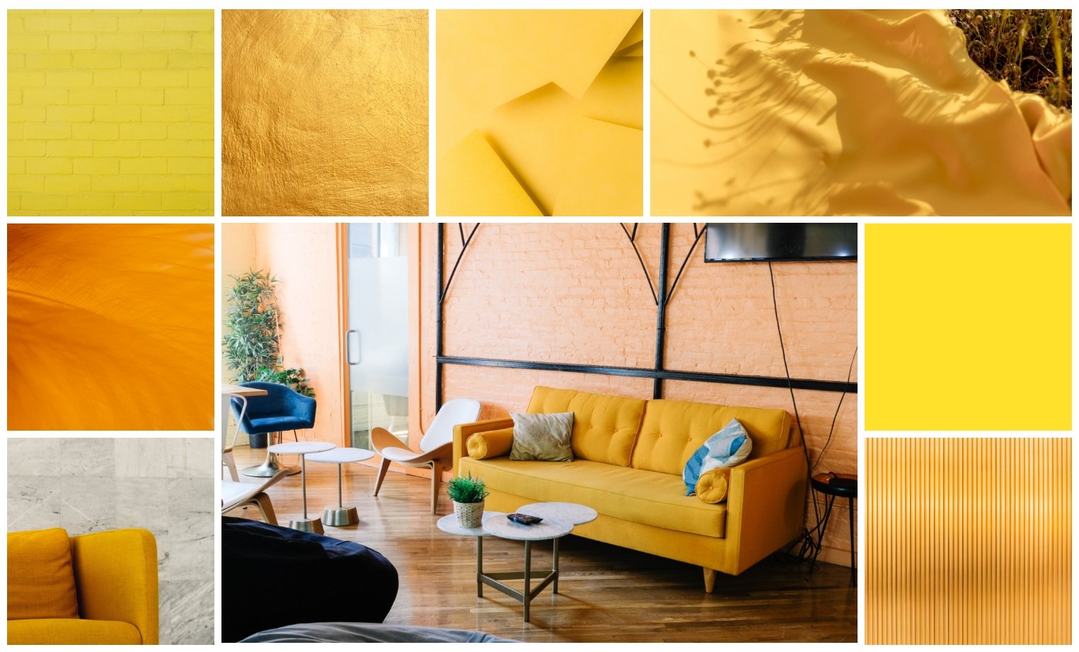 barwa żółta we wnętrzu