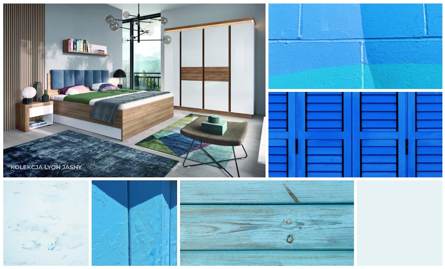 odcienie niebieskiego w mieszkaniu