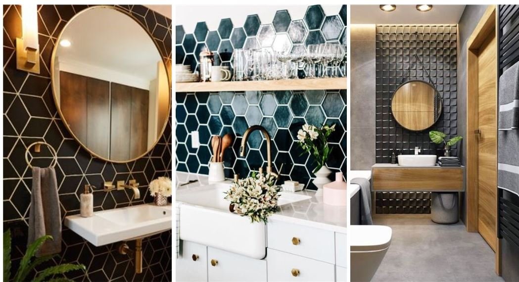 wzory geometryczne na ścianach