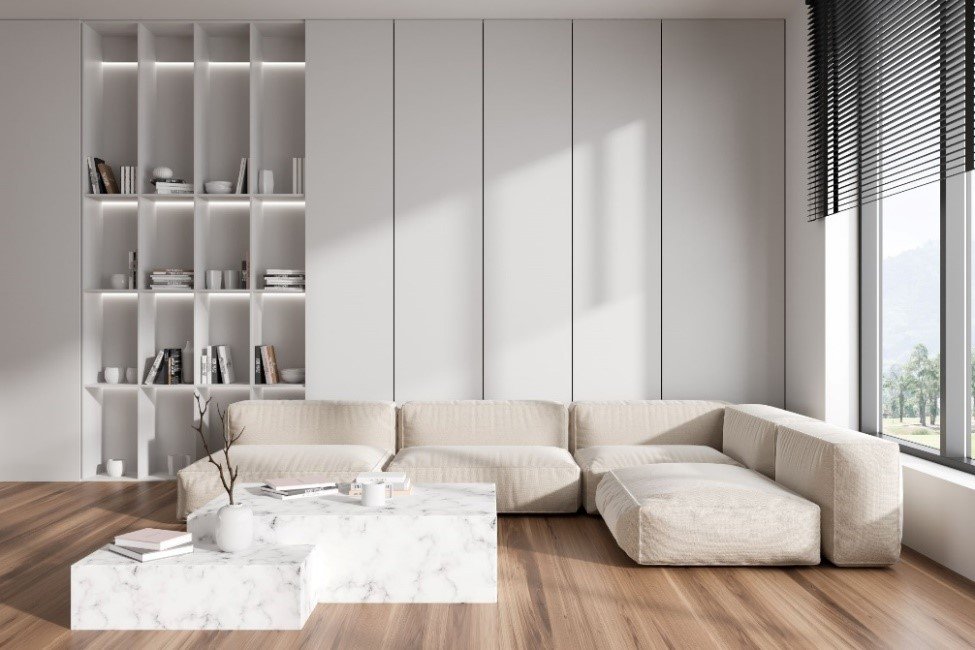 minimalizm w salonie