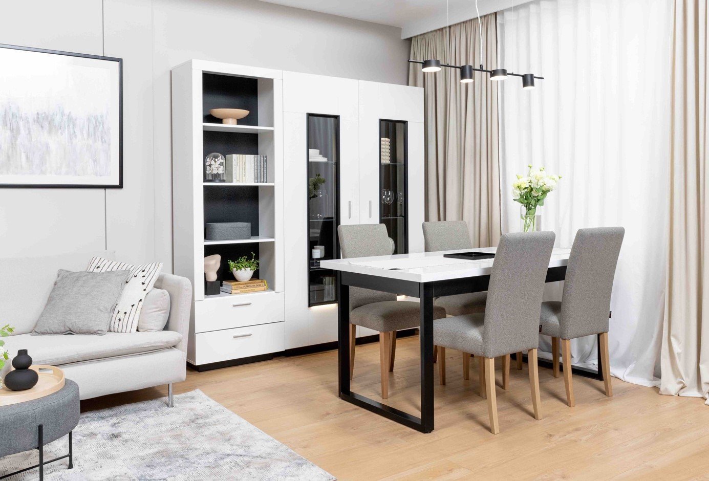 salon w kolorze bieli