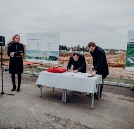 Wmurowanie kamienia węgielnego pod budowę nowego Centrum Dystrybucyjnego