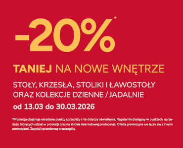 -20% taniej na nowe wnętrze