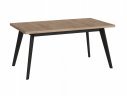 Stol rozkladany do jadalni w stylu loft Rozkladany stol do salonu czarne nogi Jackson Hickory