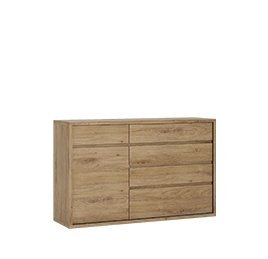 Komoda 2 półki/wnęki, 1 drzwi, 5 szuflad (1 głęboka, 4