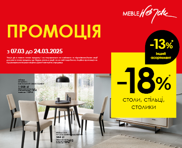 Весняні пропозиції зі знижками на меблі