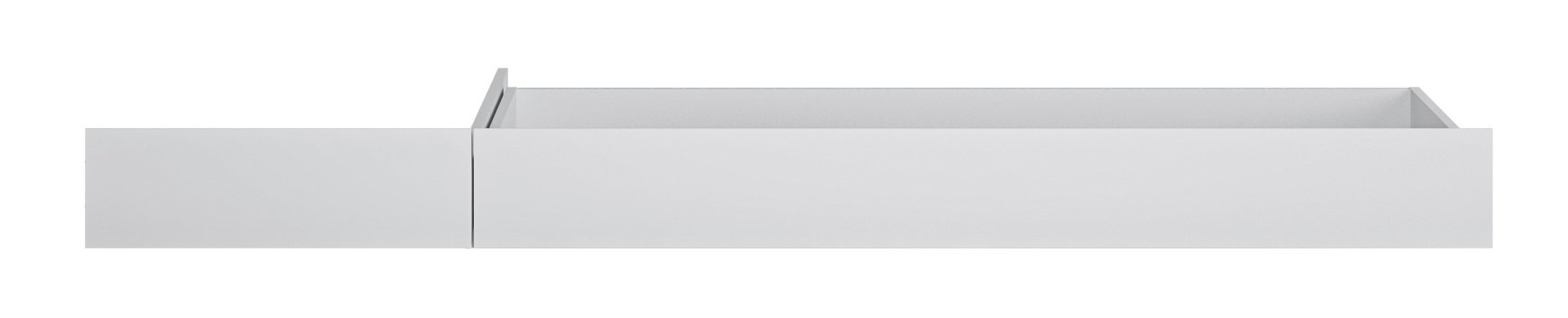 Minimalistyczna szuflada pod lozko Fribo biale Biala szuflada pod lozko Fribo biale