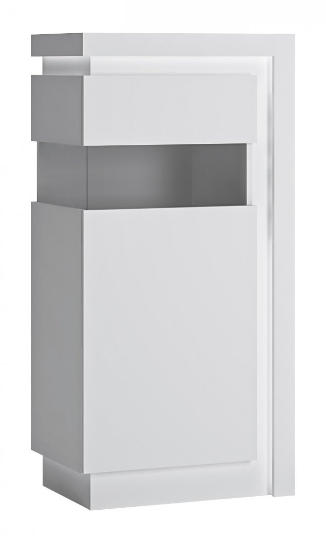 Niska nowoczesna witryna Lyon bialy