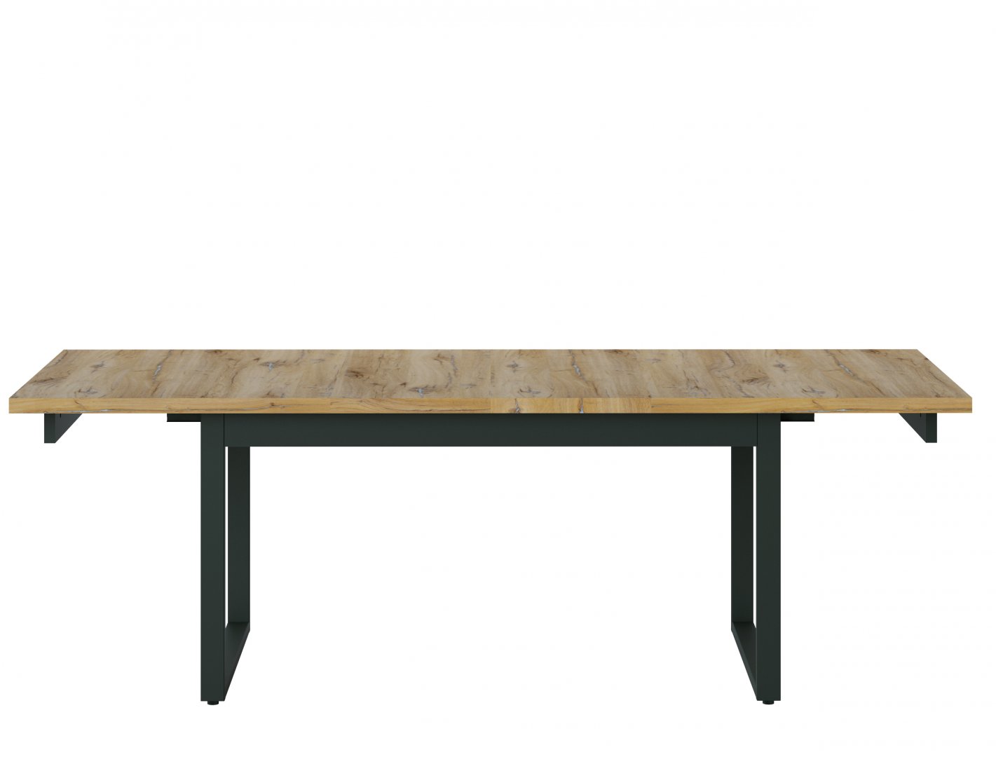 Stol z rozkladanym blatem synchroniczne prowadnice Dab Flagstaff Rozkladany stol do przestronnego salonu w stylu nowoczesnym