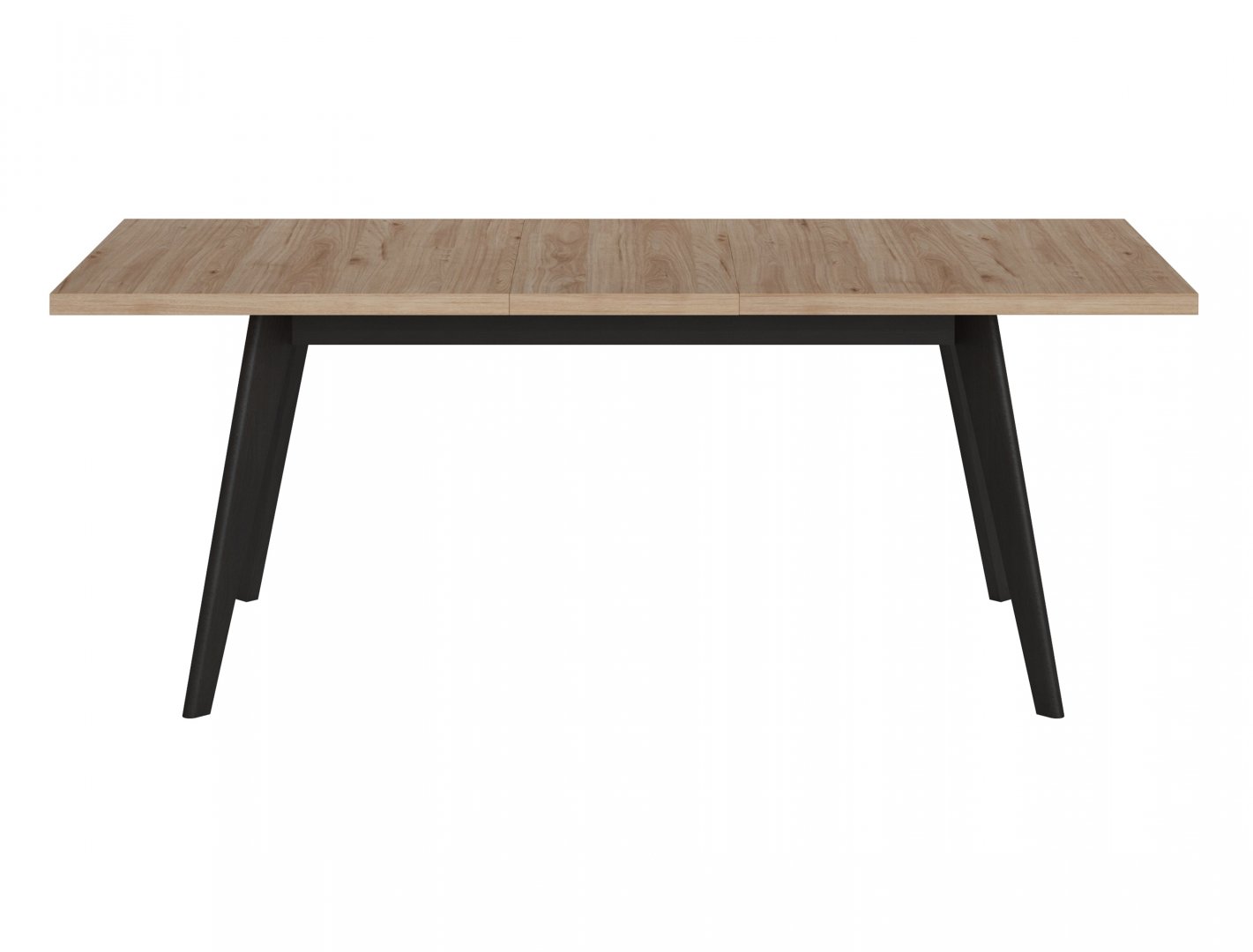 Stol rozkladany prostokatny Jackson Hickory czarne nogi Dlugi rozkladany stol do salonu czarne nogi blat Jackson Hickory