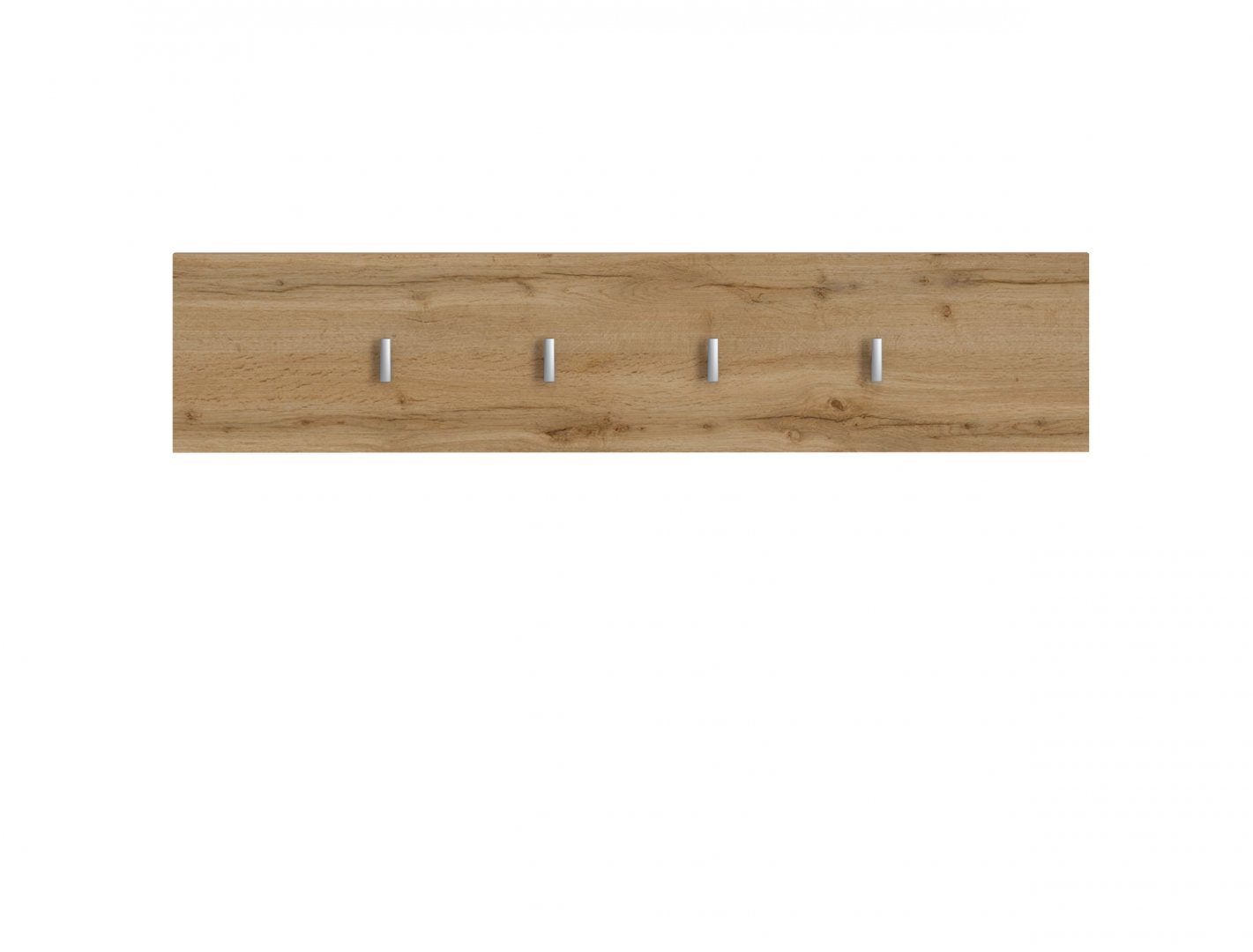 Pólka z uchwytami do przedpokoju w pięknym dekorze Dąb Wotan Półka z wieszakami z kolekcji Hola