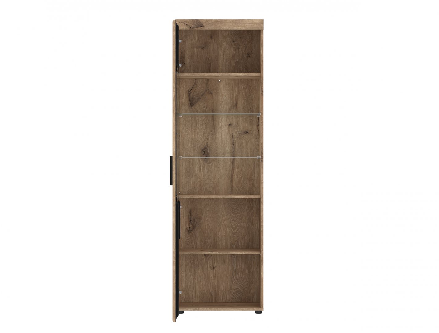 Witryna do salonu i jadalni wwybarwieniu Dab Viking Pojemna witryna z oswietleniem kolekcja Grano od Meble Wojcik