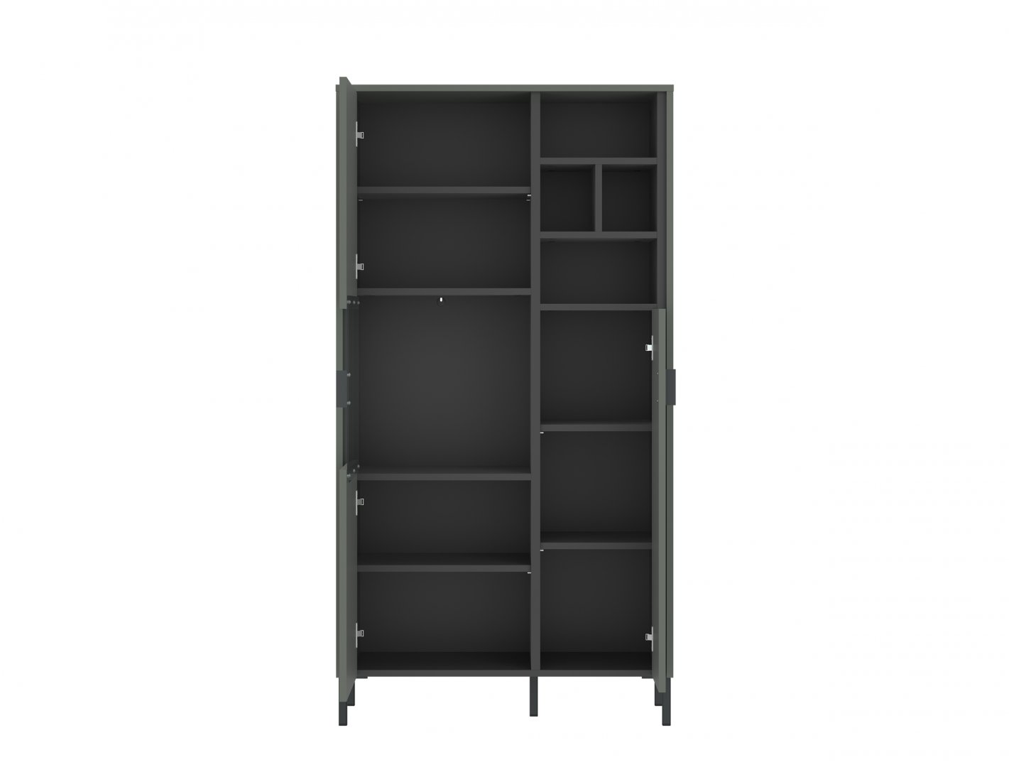 Witryna w loftowym stylu do salonu Nowoczesna designerska witryna z kolekcji Shirley Zielony