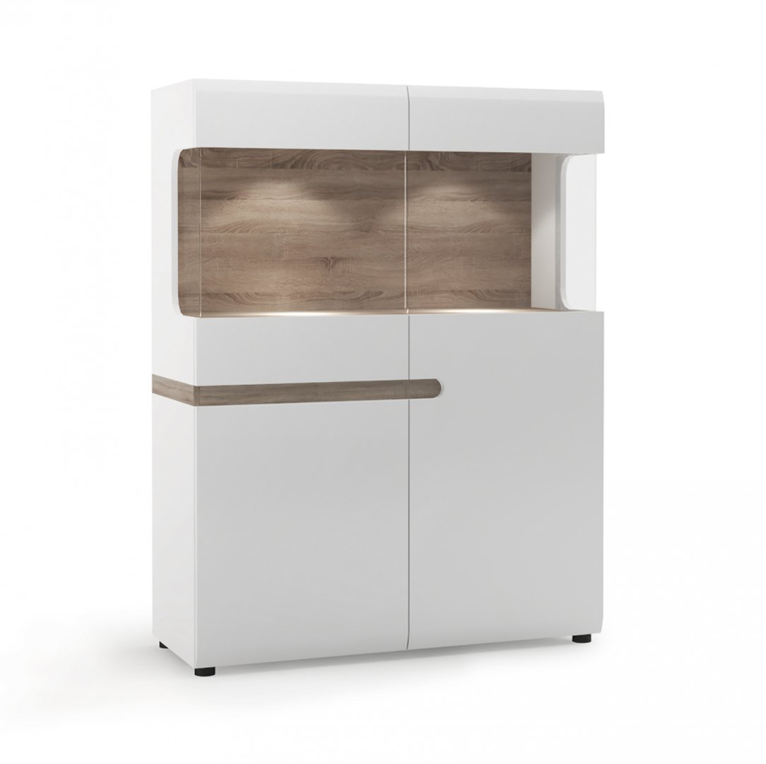 witryna podświetlana do salonu