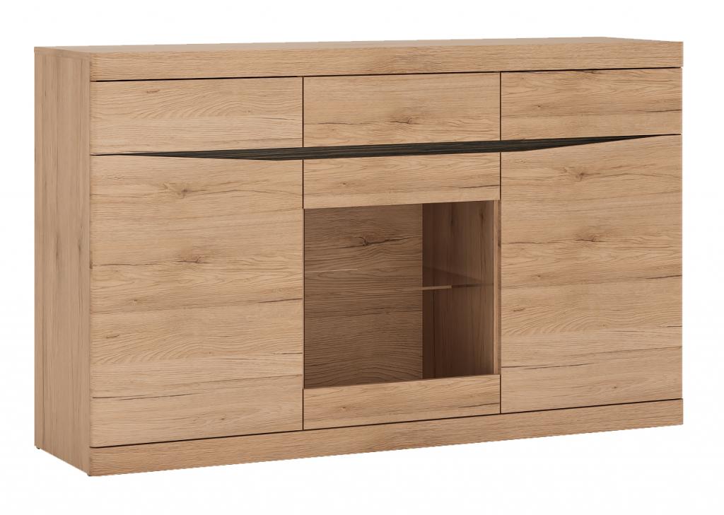 elegancka komoda przeszklona