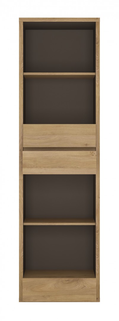 wysoki regał do małego mieszkania