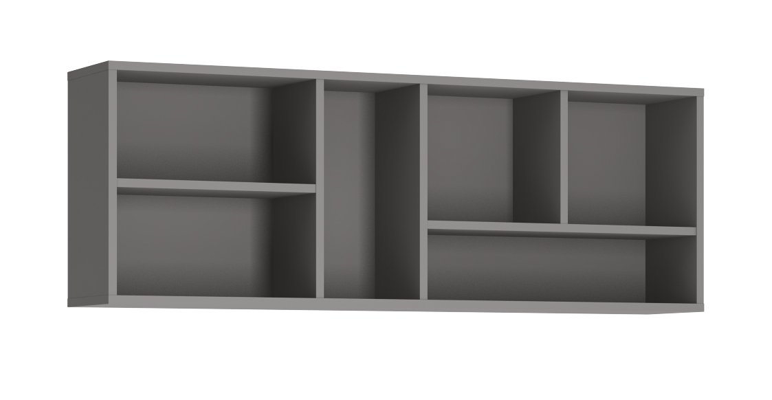 Półka ścienna szara Laser Półka ścienna szara Laser nad biurko lub łóżko